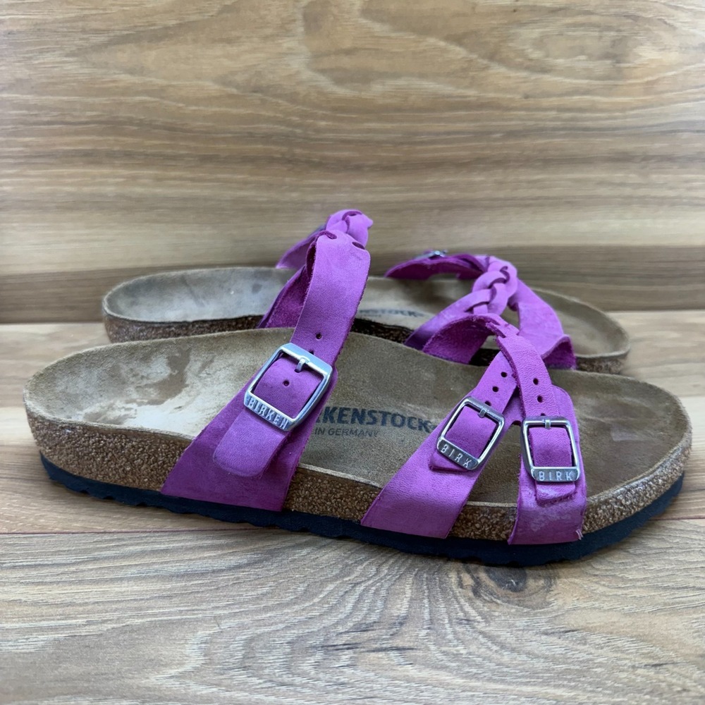 Birkenstock Franca Braid Braided Sandal 10 W EU 41 Oiled Leather Festival Fuchia